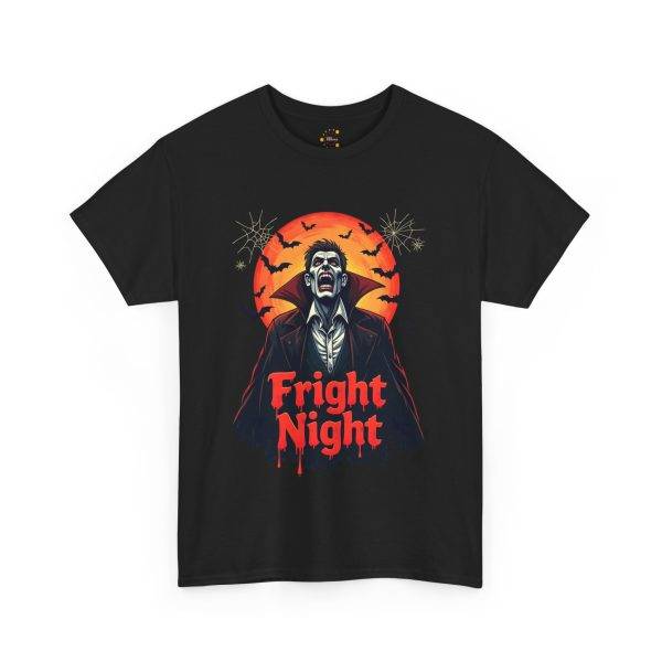 Halloween Fright Night Black Color T-Shirt For Unisex Heavy Cotton Tee