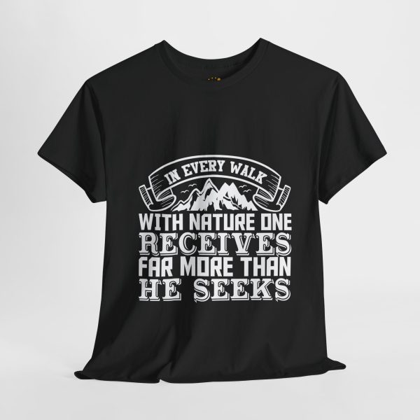 Mountains typography Black color Tshirt For Unisex Heavy Cotton Tee