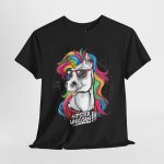 Hipster Unicorn black color Tshirt For Unisex Heavy Cotton Tee
