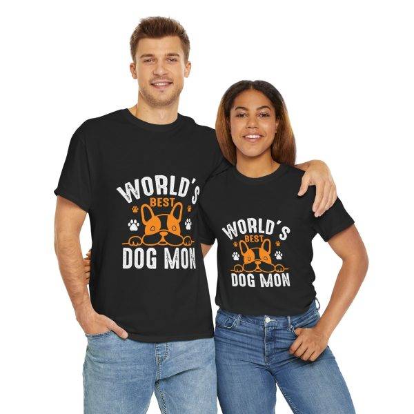 World's Best Dog Mom Unisex Heavy Cotton Tee - Perfect Gift for Dog Lovers