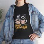 Coffee Lovers Unisex Heavy Cotton Tee - 'Coffee: A Hug in a Mug' Design