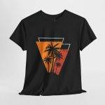 Summer Palm Black Color T-Shirt For Unisex Heavy Cotton Tee Summer Palm Black Color T-Shirt For Unisex Heavy Cotton Tee