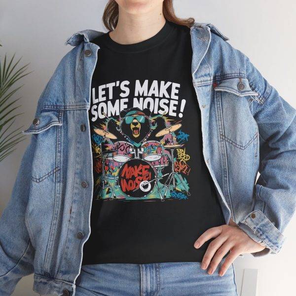 Unisex Heavy Cotton Tee - Let's Make Some Noise! Rock Music Shirt