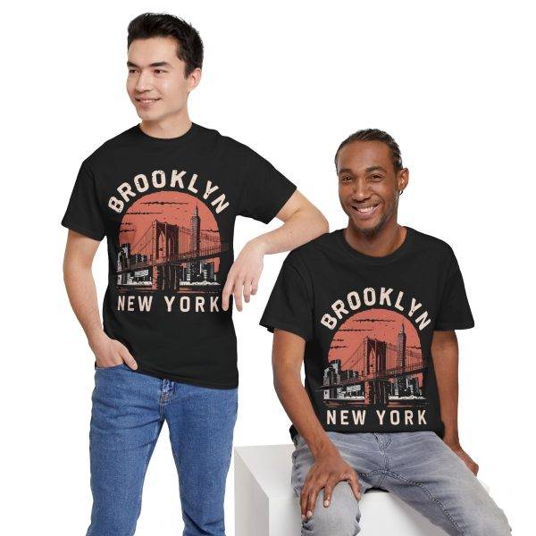Brooklyn New York Black Color T-Shirt For Unisex Heavy Cotton Tee