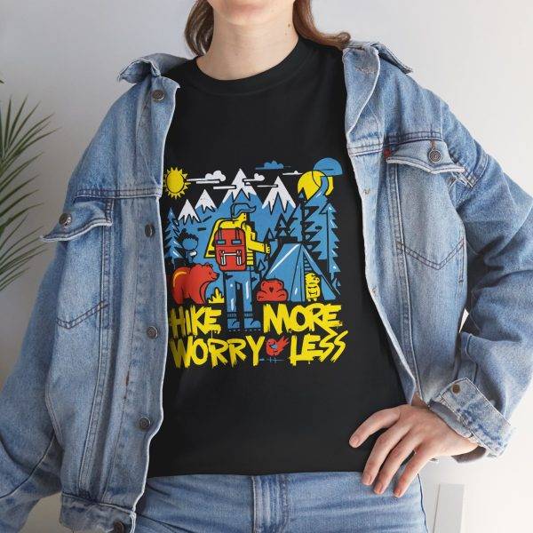 Hike More Worry Less Unisex Heavy Cotton Tee