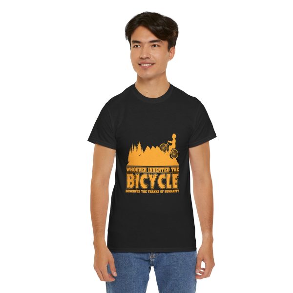 Bicycle Black Color T-Shirt For Unisex Heavy Cotton Tee