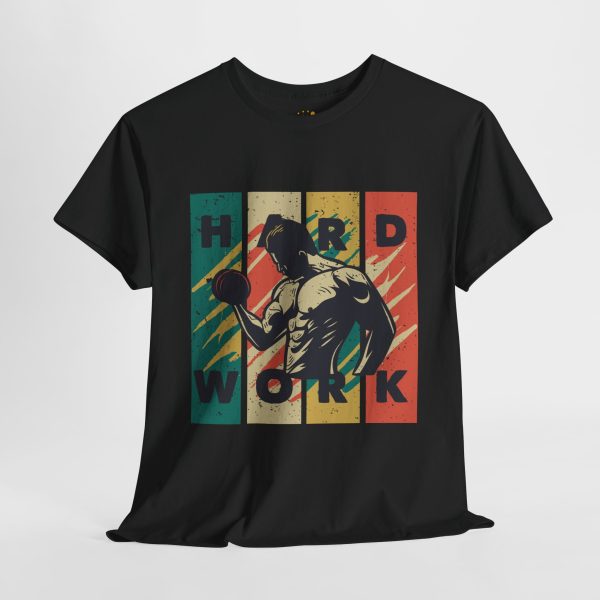 Hard work gym black color Tshirt For Unisex Heavy Cotton Tee