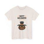 Happy Halloween Ice Gray Color T-Shirt For Unisex Heavy Cotton Tee Happy Halloween Ice Gray Color T-Shirt For Unisex Heavy Cotton Tee