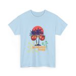 Summer Time Light Blue Color T-Shirt For Unisex Heavy Cotton Tee