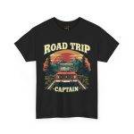 Road Trip Caption Black Color T-Shirt For Unisex Heavy Cotton Tee Road Trip Caption Black Color T-Shirt For Unisex Heavy Cotton Tee