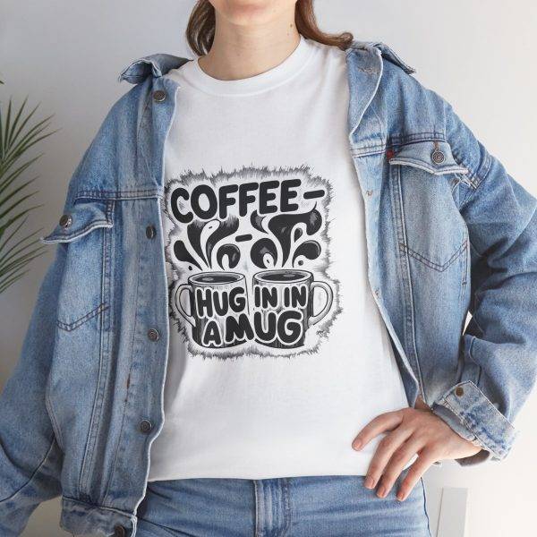 Coffee Hug Unisex Heavy Cotton Tee - Perfect for Coffee Lovers