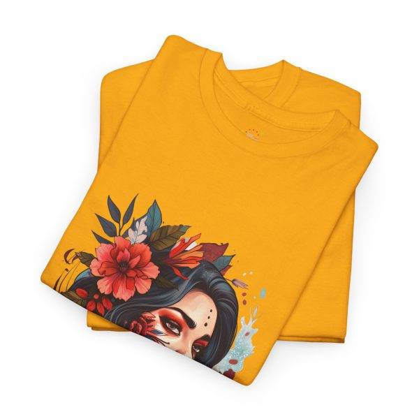 Beauty Women Gold Color T-Shirt For Unisex Heavy Cotton Tee