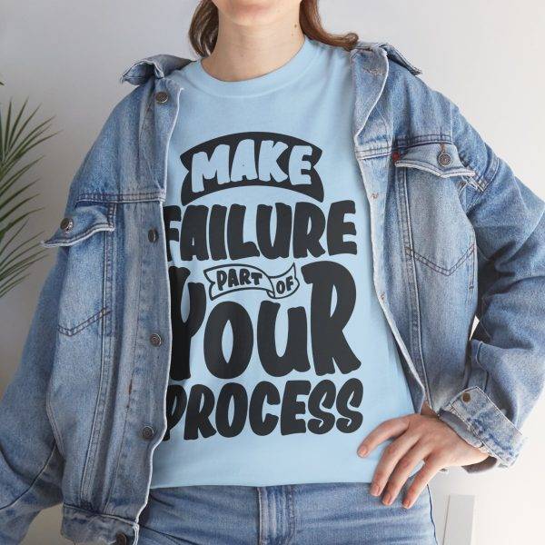 Make Failure Part Of Your Process Light Blue Color T-Shirt For Unisex Heavy Cotton Tee