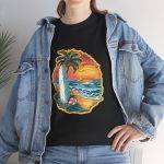 Tropical Sunset Surf Tee - Unisex Heavy Cotton Shirt