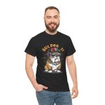 Bulldog Black Color T-Shirt For Unisex Heavy Cotton Tee