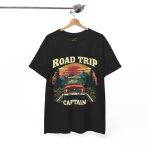 Road Trip Captain Black Color T-Shirt For Unisex Heavy Cotton Tee