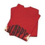 Happy Halloween Red Color T-Shirt For Unisex Heavy Cotton Tee Happy Halloween Red Color T-Shirt For Unisex Heavy Cotton Tee