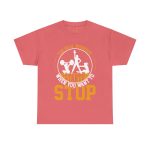 Gym The Real Workout Start When You Want To Stop Coral Silk Color T-Shirt For Women Heavy Cotton Tee