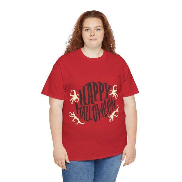 Happy Halloween Red Color T-Shirt For Unisex Heavy Cotton Tee Happy Halloween Red Color T-Shirt For Unisex Heavy Cotton Tee