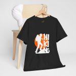 Hiking Black Color T-Shirt For Unisex Heavy Cotton Tee
