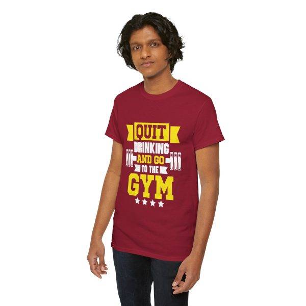 Motivational Gym Tee - Quit Drinking and Go to the Gym