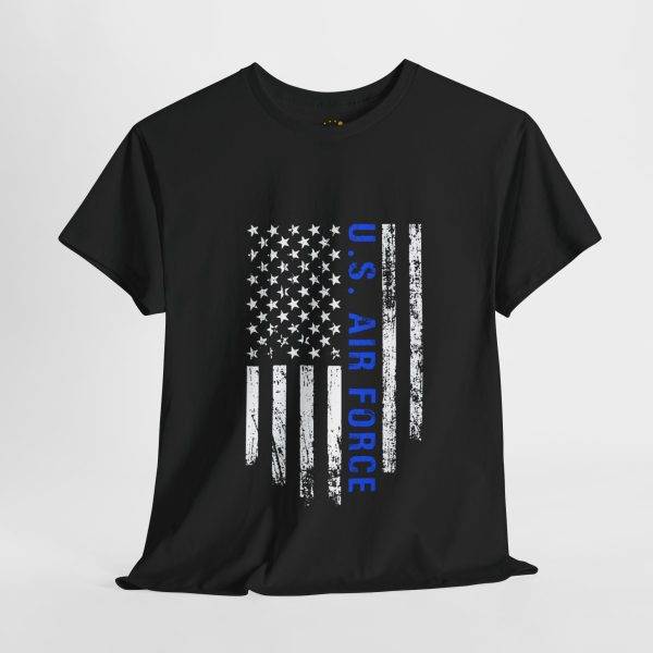 U.S. Air Force Flag Heavy Cotton Tee - Unisex Military Shirt for Veterans and Supporters
