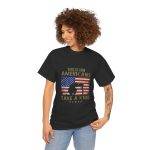 US Army With Flag Black Color T-Shirt For Unisex Heavy Cotton Tee
