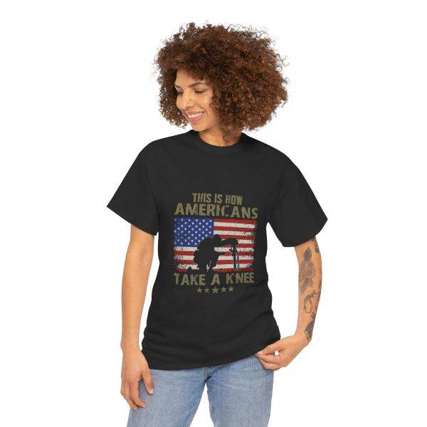 US Army With Flag Black Color T-Shirt For Unisex Heavy Cotton Tee