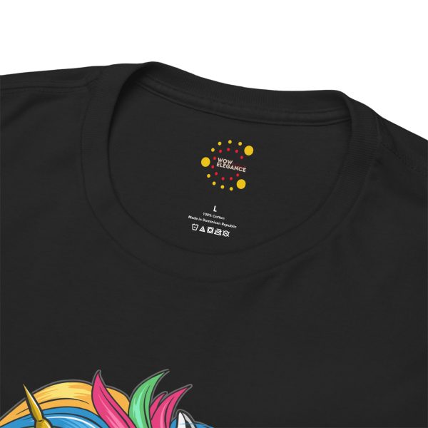 Hipster Unicorn black color Tshirt For Unisex Heavy Cotton Tee