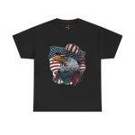 America's Falcon Black Color T-Shirt For Unisex Heavy Cotton Tee