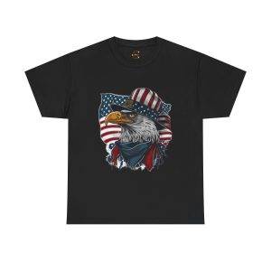 America's Falcon Black Color T-Shirt For Unisex Heavy Cotton Tee