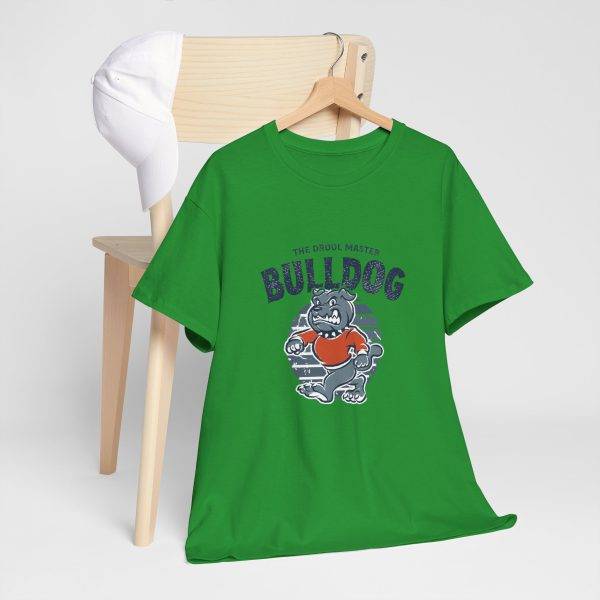 Bulldog Green Color T-Shirt For Unisex Heavy Cotton Tee