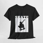 Skate Black Color T-Shirt For Unisex Tee