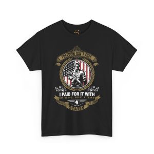USA army freedom isn't not free Black Color T-Shirt For Unisex Heavy Cotton Tee