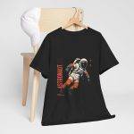 Astronaut Black Color T-Shirt For Unisex Heavy Cotton Tee
