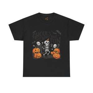 Halloween Ghouls Just Wanna Have Fun Back Color T-Shirt For Unisex Heavy Cotton Tee