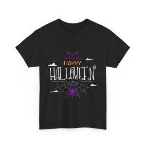 Happy Halloween Black Color T-Shirt For Unisex Heavy Cotton Tee