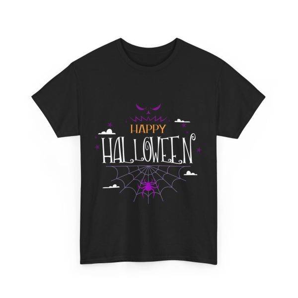 Happy Halloween Black Color T-Shirt For Unisex Heavy Cotton Tee Happy Halloween Black Color T-Shirt For Unisex Heavy Cotton Tee