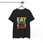Motivational Gym Tee - Eat Sleep Gym Repeat Unisex Heavy Cotton Shirt