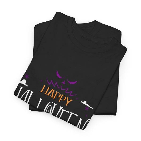 Happy Halloween Black Color T-Shirt For Unisex Heavy Cotton Tee Happy Halloween Black Color T-Shirt For Unisex Heavy Cotton Tee