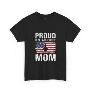 Proud U.S. Air Force Mom Unisex Heavy Cotton Tee