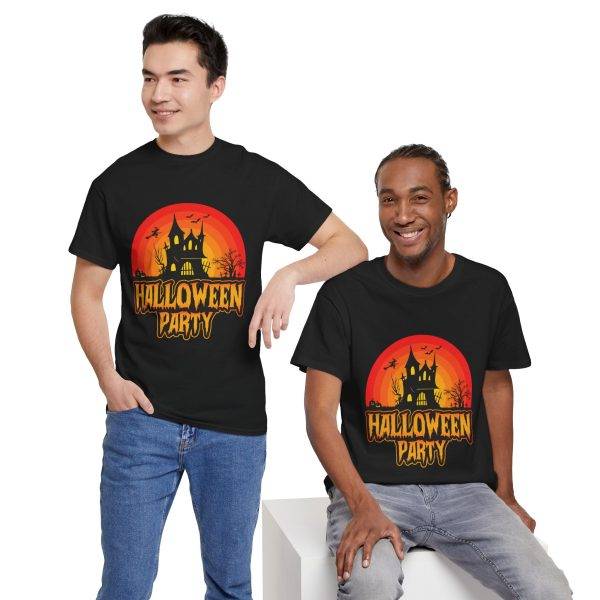 Halloween Party Black Color T-Shirt For Unisex Heavy Cotton Tee