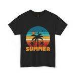 Summer Vibes Unisex Heavy Cotton Tee with Palm Tree Design Summer Vibes Unisex Heavy Cotton Tee with Palm Tree Design
