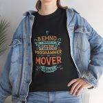 Behind every success Programmer  Black Color T-Shirt For Unisex Heavy Cotton Tee