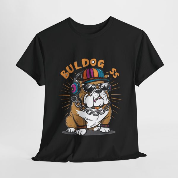 Bulldog Black Color T-Shirt For Unisex Heavy Cotton Tee