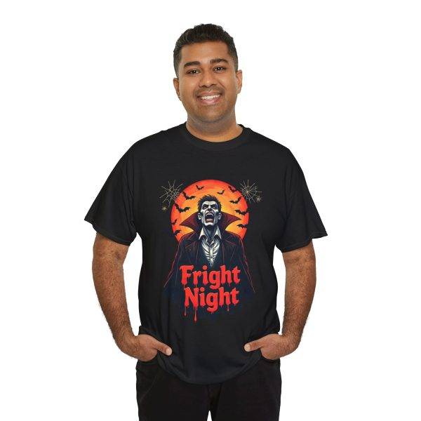 Halloween Fright Night Black Color T-Shirt For Unisex Heavy Cotton Tee