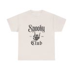 Spooky Club Ice Gray Color T-Shirt For Unisex Heavy Cotton Tee