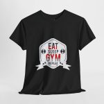 Eat Sleep Gym Repeat Unisex Heavy Cotton Tee - Motivational Workout Shirt