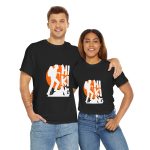 Hiking Black Color T-Shirt For Unisex Heavy Cotton Tee