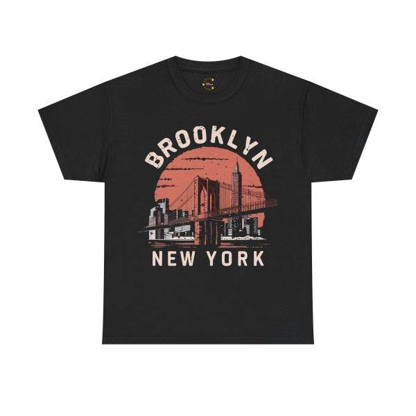 Brooklyn New York Black Color T-Shirt For Unisex Heavy Cotton Tee